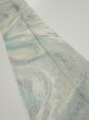 Photo1: 2T10z30  Japanese Kimono Silk  FABRIC Stream Light blue-gray 39.4x7.3 (1)