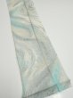 Photo2: 2T10z30  Japanese Kimono Silk  FABRIC Stream Light blue-gray 39.4x7.3 (2)