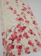 Photo2: 2U01z70  Japanese Kimono Silk  FABRIC Plum branch Off-white 47.2x14.2 (2)