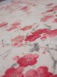 Photo4: 2U01z70  Japanese Kimono Silk  FABRIC Plum branch Off-white 47.2x14.2 (4)