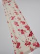 Photo2: 2U07z40  Japanese Kimono Silk  FABRIC Plum branch Off-white 56.7x7.5 (2)