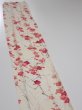 Photo3: 2U07z40  Japanese Kimono Silk  FABRIC Plum branch Off-white 56.7x7.5 (3)