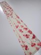 Photo5: 2U07z40  Japanese Kimono Silk  FABRIC Plum branch Off-white 56.7x7.5 (5)