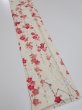 Photo2: 2U08z40  Japanese Kimono Silk  FABRIC Plum branch Off-white 56.7x7.5 (2)