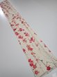 Photo5: 2U08z40  Japanese Kimono Silk  FABRIC Plum branch Off-white 56.7x7.5 (5)