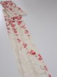 Photo3: 2U09z50  Japanese Kimono Silk  FABRIC Plum branch Off-white 78.0x6.5 (3)