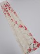 Photo5: 2U10z30  Japanese Kimono Silk  FABRIC Plum branch Off-white 35.4x6.5 (5)