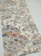 Photo2: 2S04z90  Japanese Kimono Silk  FABRIC Edo era Off-white 63.0x14.6 (2)