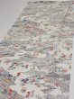 Photo3: 2S04z90  Japanese Kimono Silk  FABRIC Edo era Off-white 63.0x14.6 (3)