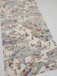 Photo2: 2S06z90  Japanese Kimono Silk  FABRIC Edo era Off-white 63.8x14.6 (2)