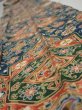 Photo4: 2S09z50  Japanese Kimono Silk  FABRIC Flowers Dark navy 78.7x6.5 (4)