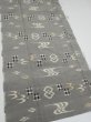 Photo2: 2S03z70  Japanese Kimono Silk  FABRIC Ryukyu-kasuri Gray 60.6x15.0 (2)