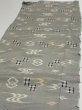 Photo3: 2S06z80  Japanese Kimono Silk  FABRIC Ryukyu-kasuri Gray 60.6x15.0 (3)