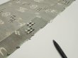 Photo6: 2S06z80  Japanese Kimono Silk  FABRIC Ryukyu-kasuri Gray 60.6x15.0 (6)