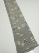 Photo2: 2S07z40  Japanese Kimono Silk  FABRIC Ryukyu-kasuri Gray 56.7x7.3 (2)