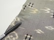 Photo6: 2S08z40  Japanese Kimono Silk  FABRIC Ryukyu-kasuri Gray 56.7x7.5 (6)