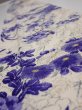 Photo4: 2S09z70  Japanese Kimono Crepe Silk  FABRIC Flowers Off-white 89.0x6.9 (4)