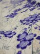 Photo4: 2S10z40  Japanese Kimono Crepe Silk  FABRIC Flowers Off-white 38.2x6.9 (4)