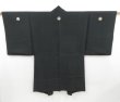 Photo4: 4604T01z640 Vintage Japanese Kimono Silk Men's HAORI Karakusa Black (4)