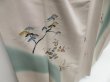 Photo3: 4604T08z980 Vintage Japanese Kimono Silk TSUKESAGE Flowers Light gray (3)