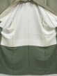 Photo6: 4604T09z1030  Japanese Kimono Silk TSUKESAGE Embro Flowers Sage green (6)