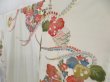 Photo2: 4604T11z850 Vintage Japanese Kimono Silk TSUKESAGE Bird Off-white (2)