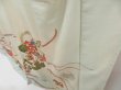 Photo4: 4604T11z850 Vintage Japanese Kimono Silk TSUKESAGE Bird Off-white (4)