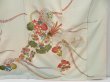 Photo7: 4604T11z850 Vintage Japanese Kimono Silk TSUKESAGE Bird Off-white (7)