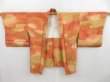 Photo5: 4607T08z560 Vintage Japanese Kimono Silk HAORI Cloud Dark orange (5)