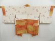 Photo7: 4607T08z560 Vintage Japanese Kimono Silk HAORI Cloud Dark orange (7)