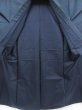 Photo7: 4607T11z750 Vintage Japanese Kimono Silk Men's Oshima Tsumugi  Dark navy (7)