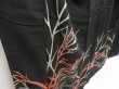 Photo3: 4607T12z930 Vintage Japanese Kimono Silk TSUKESAGE Branch Black (3)