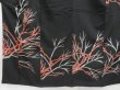 Photo5: 4607T12z930 Vintage Japanese Kimono Silk TSUKESAGE Branch Black (5)