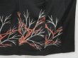 Photo7: 4607T12z930 Vintage Japanese Kimono Silk TSUKESAGE Branch Black (7)