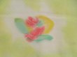 Photo4: 4608T02z550 Vintage Japanese Kimono Silk HAORI Rose Yellow green (4)