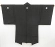 Photo3: 4608T03z530 Vintage Japanese Kimono Silk Men's HAORI Kagaribi Black (3)