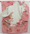 Photo1: 4608T12z960 Vintage Japanese Kimono Silk FURISODE Chrysanthemum Celadon (1)