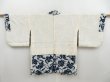 Photo6: 4609T05z550 Vintage Japanese Kimono Silk HAORI Flower Light gray (6)