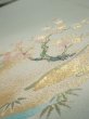 Photo4: 2A03z90  Japanese Kimono Silk  FABRIC Plum tree Soft green 74.0x14.2 (4)