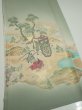 Photo2: 2A04z100  Japanese Kimono Silk  FABRIC Princess Soft green 74.0x14.2 (2)