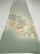 Photo7: 2A06z150  Japanese Kimono Silk  FABRIC Princess Soft green 63.0x18.1 (7)