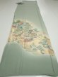 Photo8: 2A06z150  Japanese Kimono Silk  FABRIC Princess Soft green 63.0x18.1 (8)