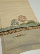 Photo2: 2A01z60  Japanese Kimono Silk  FABRIC Dry garden Champagne 40.9x14.6 (2)