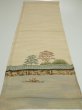 Photo11: 2A01z60  Japanese Kimono Silk  FABRIC Dry garden Champagne 40.9x14.6 (11)