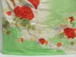 Photo6: 4611T07z1210 Vintage Japanese Kimono Silk FURISODE Peony Light green (6)