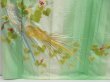 Photo6: 4611T11z1180 Vintage Japanese Kimono Silk FURISODE Bird Light green (6)