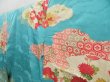 Photo2: 4611T13z960 Vintage Japanese Kimono Silk FURISODE Peony Water blue (2)