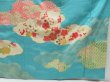 Photo5: 4611T13z960 Vintage Japanese Kimono Silk FURISODE Peony Water blue (5)