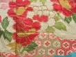 Photo7: 4611T13z960 Vintage Japanese Kimono Silk FURISODE Peony Water blue (7)