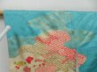 Photo8: 4611T13z960 Vintage Japanese Kimono Silk FURISODE Peony Water blue (8)